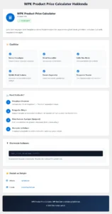 WPK Product Price Calculator | wpk product price calculator tanitimi 4
